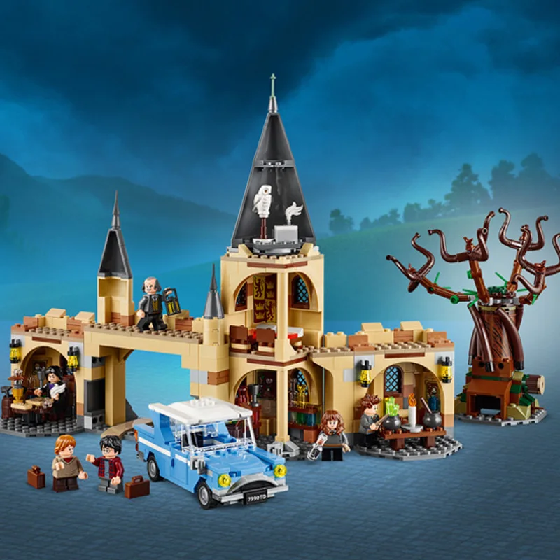 

Harri Potter Series Hogwarts Whomping Willow Building Blocks 843pcs Brick Toys Compatible With Legoing Movie 75953 16054