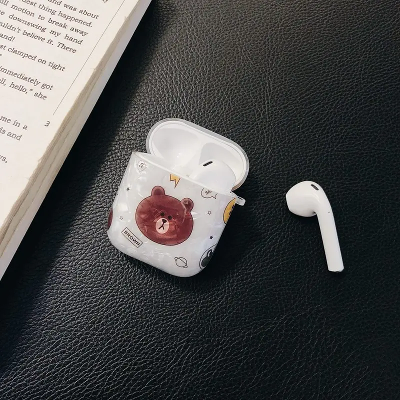 Чехол для Airpods 2 Чехол для Apple аниме мультяшный чехол для Airpod 1 пластиковый чехол Защита Bluetooth Беспроводная зарядка Coque - Цвет: 32