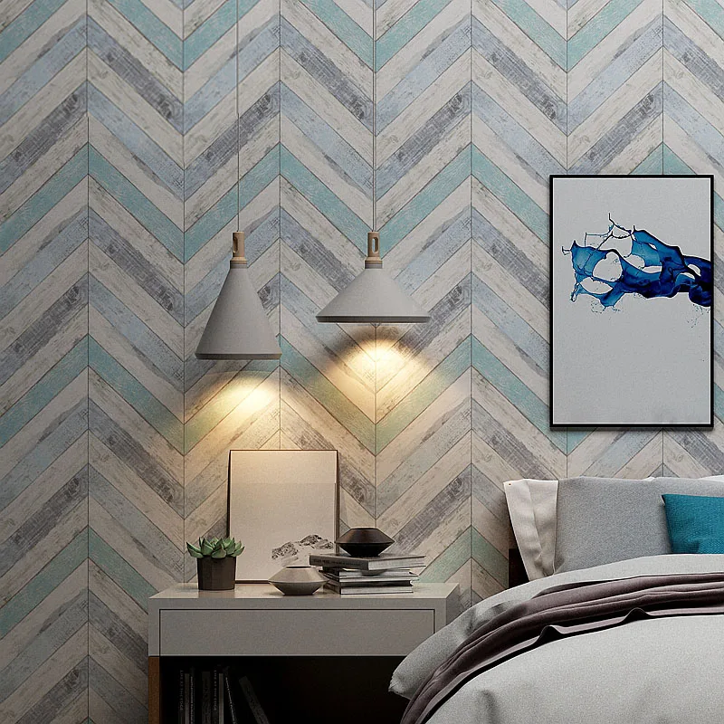 Retro Nordic Wood Wallpaper 3D Embossed Wood Texture Wall Paper Living Room Bedroom Clothing Store Non-Woven Wall Covering Rolls Retro Nordic Wood Wallpaper 3D Embossed Wood Texture Wall Paper Living Room Bedroom Clothing Store Non-Woven Wall Covering Rolls
