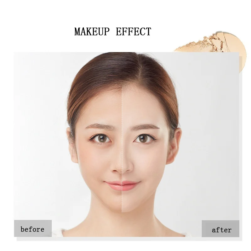 2019 New Face Make Up Lasting Pressed Powder Concealer Foundation Waterproof Oil Control Makeup Powder