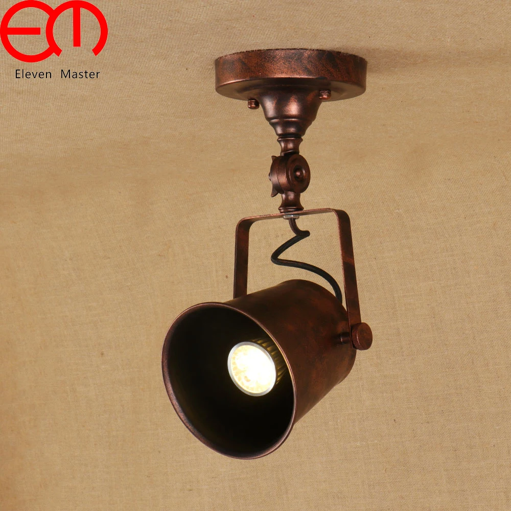 

Personality creative up and down adjustment bedroom ceiling lamp retro Proch corridor wrought iron ceiling lights WCL015