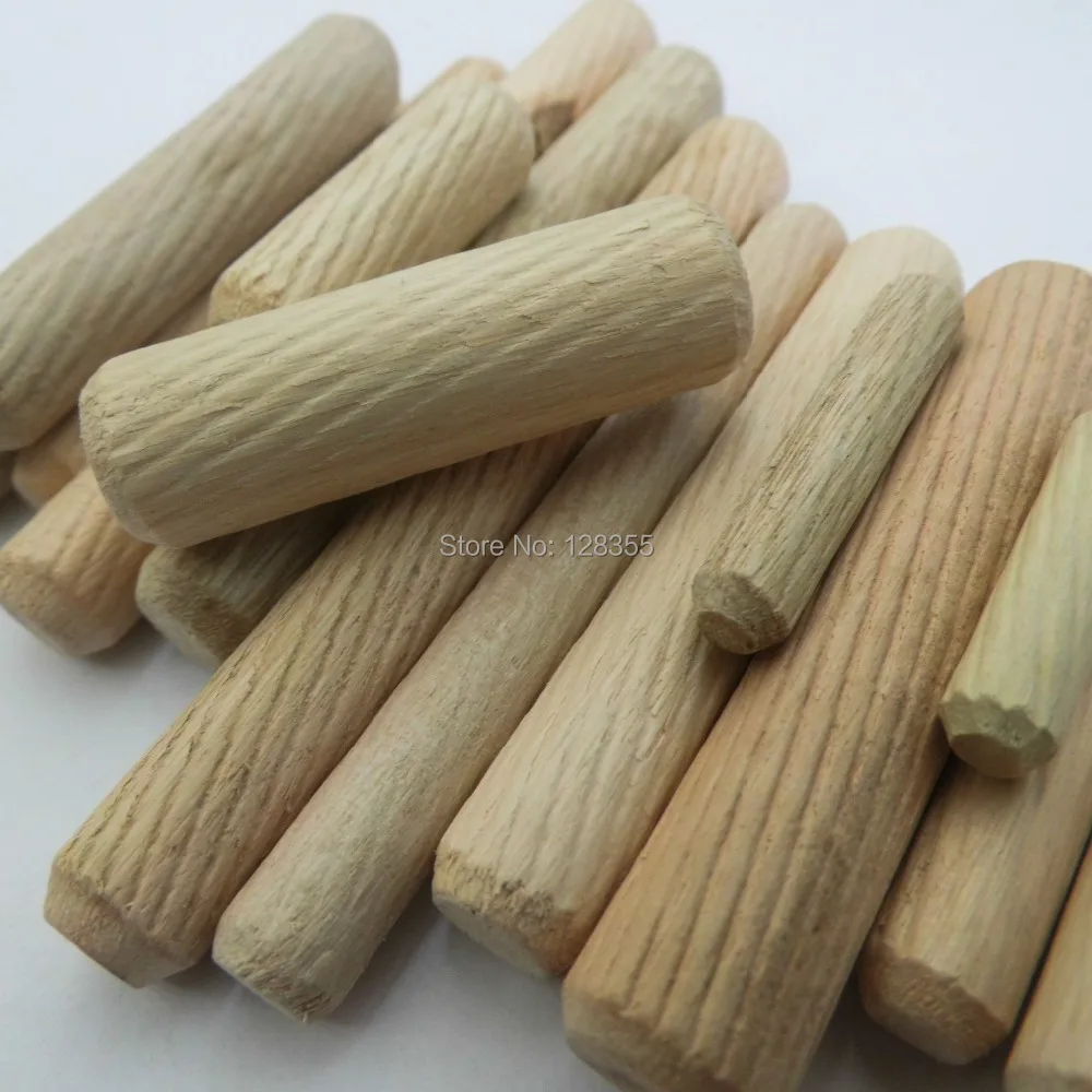 200PCS M12X60MM grooved / fluted, wooden, dowel pin Wooden Dowel Sticks DIY Hobby Craft