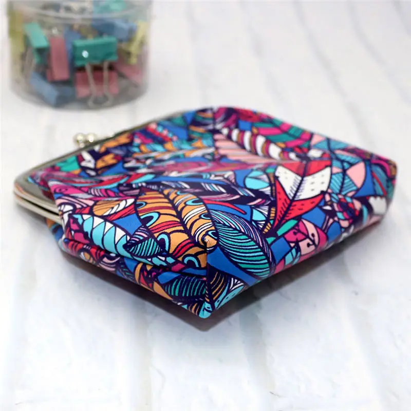  Women's Print Coin Purse Money Bag Change Card Holders Small women's wallet clutch portfel cuzdan billetera carteira 40MA2013