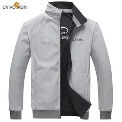 UNIVOS KUNI, новинка 2019, мужская повседневная куртка, одноцветная, брендовая, дикая, Спортивная, двухсторонняя, модная, уличная куртка, большой