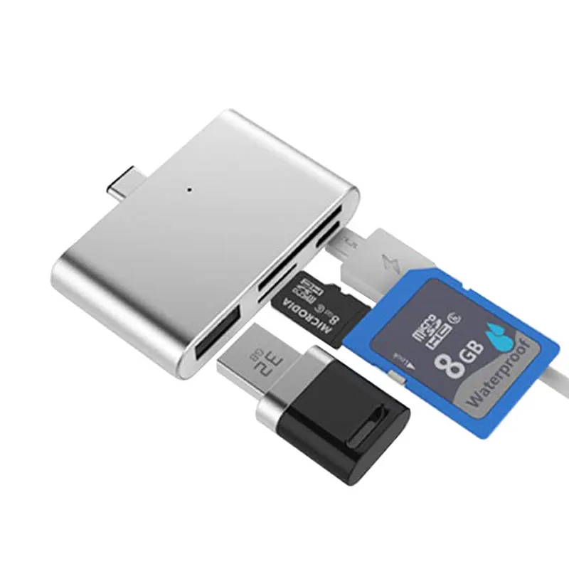 EASYA Thunderbolt 3 usb type C к USB2.0/TF/SD/Micro USB кардридер USB-C адаптер конвертер для телефона/ноутбука передачи даты