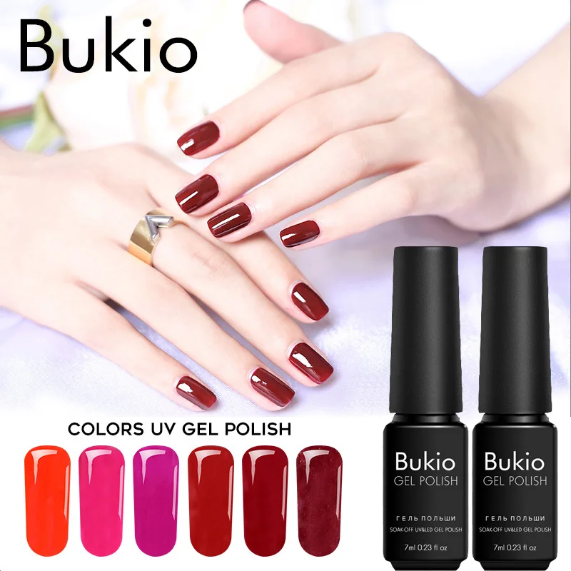 Bukio 29 Pure Colors Gel Nail Polish Sale Semi Permanent Hybrid Gel