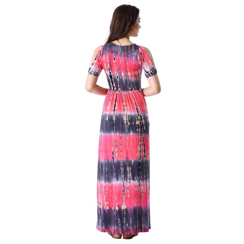 Женские длинные платья Vfemage, летнее платье с открытыми плечами, свободного покроя, в пляжном стиле, на вечеринку, трапециевидное платье с карманами, 2952