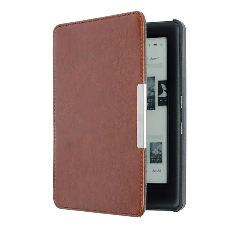 Brown PU флип чехол для Kobo Glo кожаный чехол для чтения электронных книг N613 защитный чехол с магнитной застежкой - Цвет: Brown