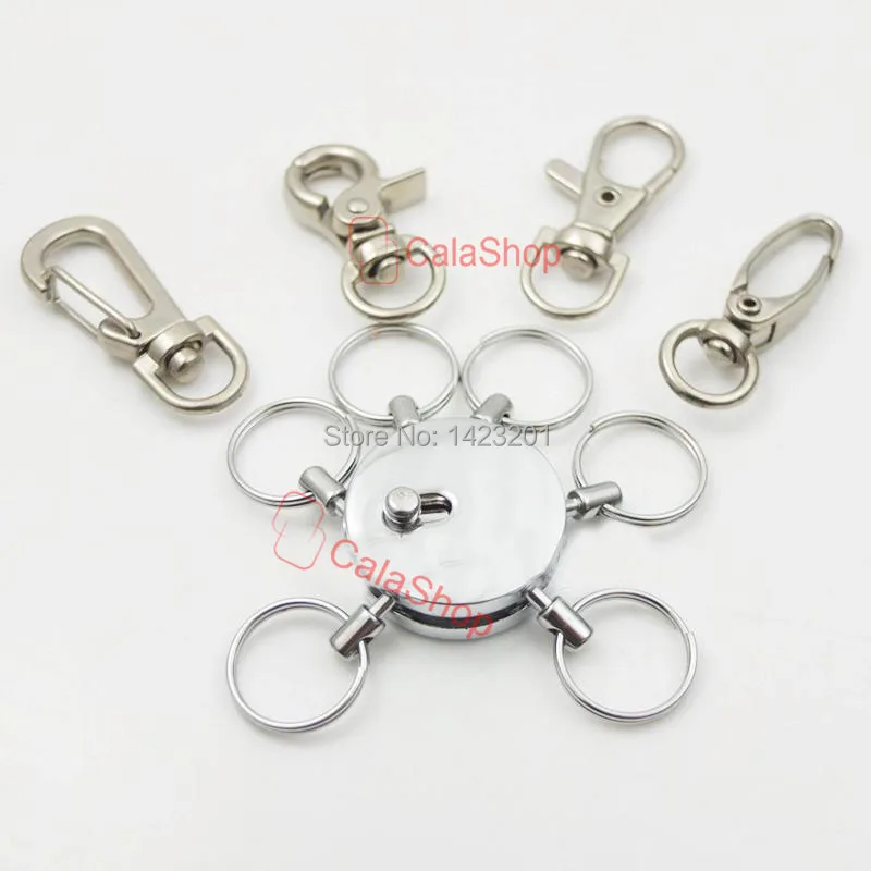 

1 Set / Lot Removeable Hook Swivel Detatchable Multi Key Ring Keychain Clip Card Keyholder Accessories