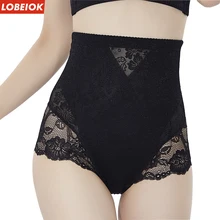 LOBEIOK, сексуальное, кружевное, стройнее, тело, талия, Корректирующее белье с высокой талией, для женщин, контроль живота, трусики, талия, корсет, пояс-боди, нижнее белье