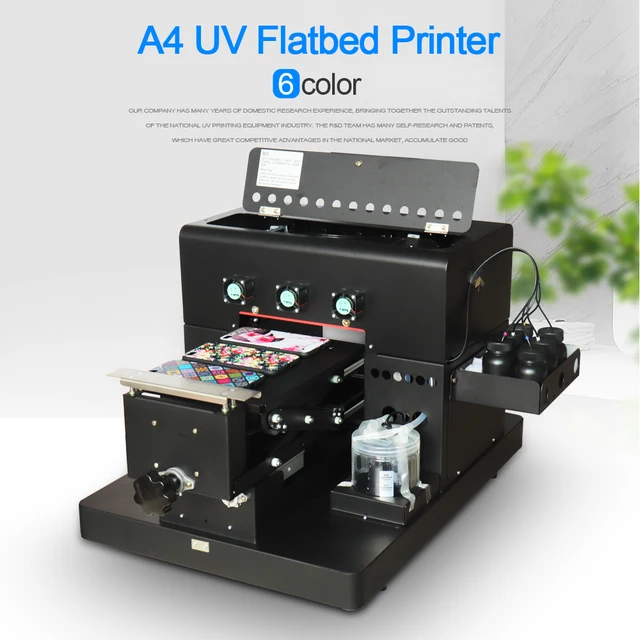 Cheap 6 Color New A4 Size LED UV Printer for Leather Phone Case/PVC plate/Acrylic Plate/Wooden/Metal Plate on High Quality Cheap 6 Color New A4 Size LED UV Printer for Leather Phone Case/PVC plate/Acrylic Plate/Wooden/Metal Plate on High Quality