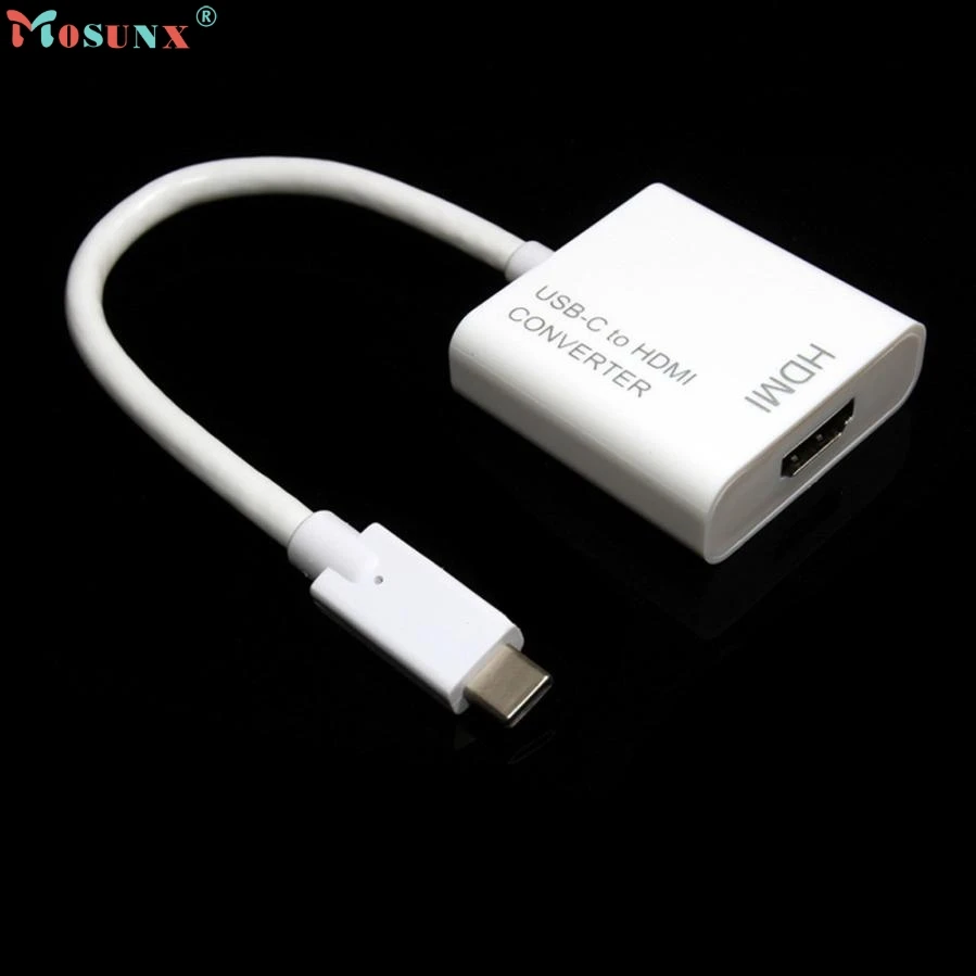 Ловкий 1 шт. USB C к HDMI USB 3.1 C Тип к HDMI адаптер для Macbook Chromebook 20s7227 Перевозка груза падения