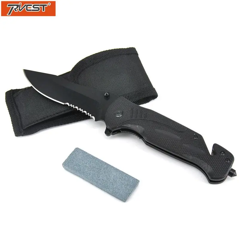 

PRIVEST Outdoor Survival Combat High Quality Folding Knifes G10 Multifunction Tactical Military Knife Bushcraft Hand Tools