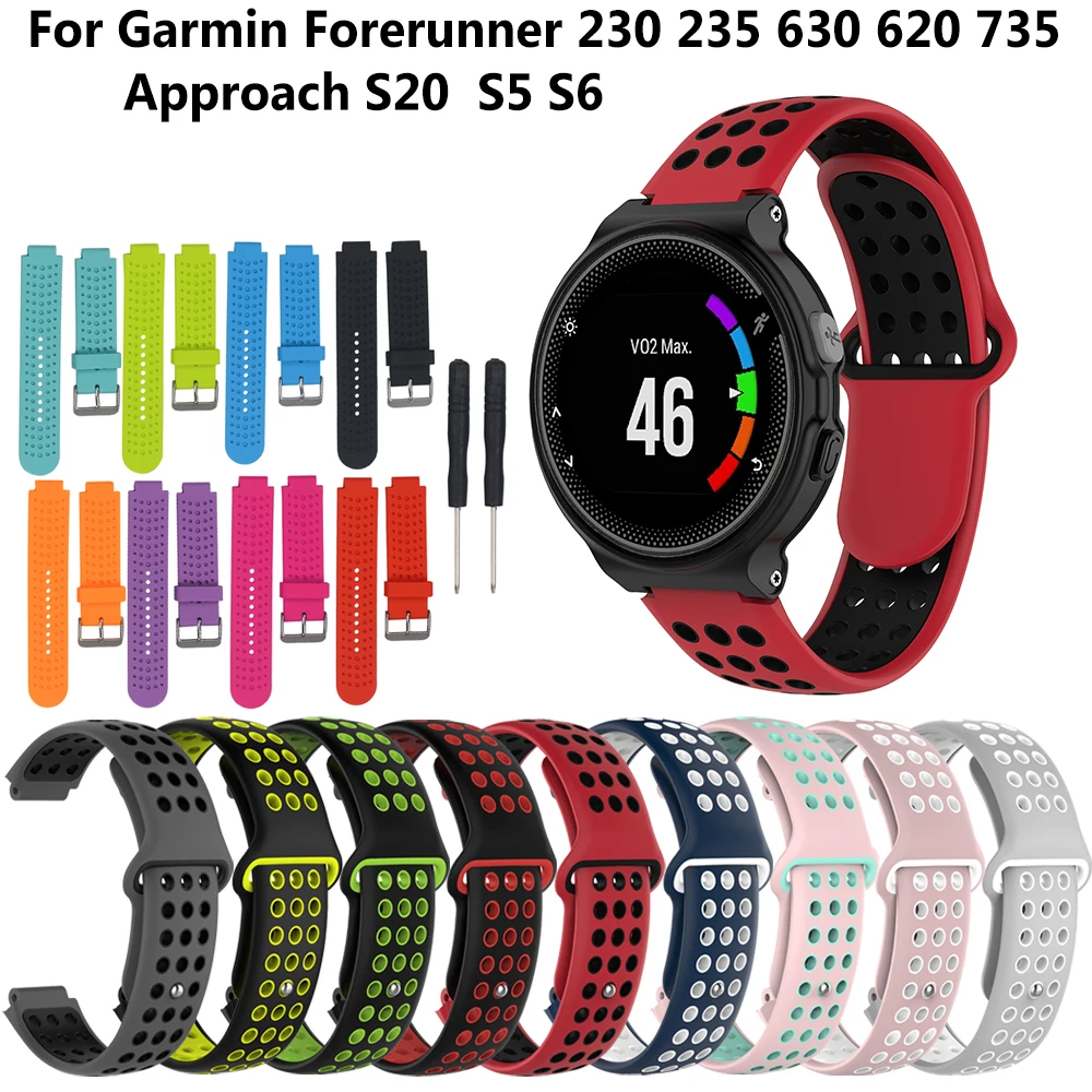 Силиконовый Смарт Браслет ремешок на запястье для Garmin Forerunner 220 230 235 620 630 735XT умный ремешок сменный ремешок