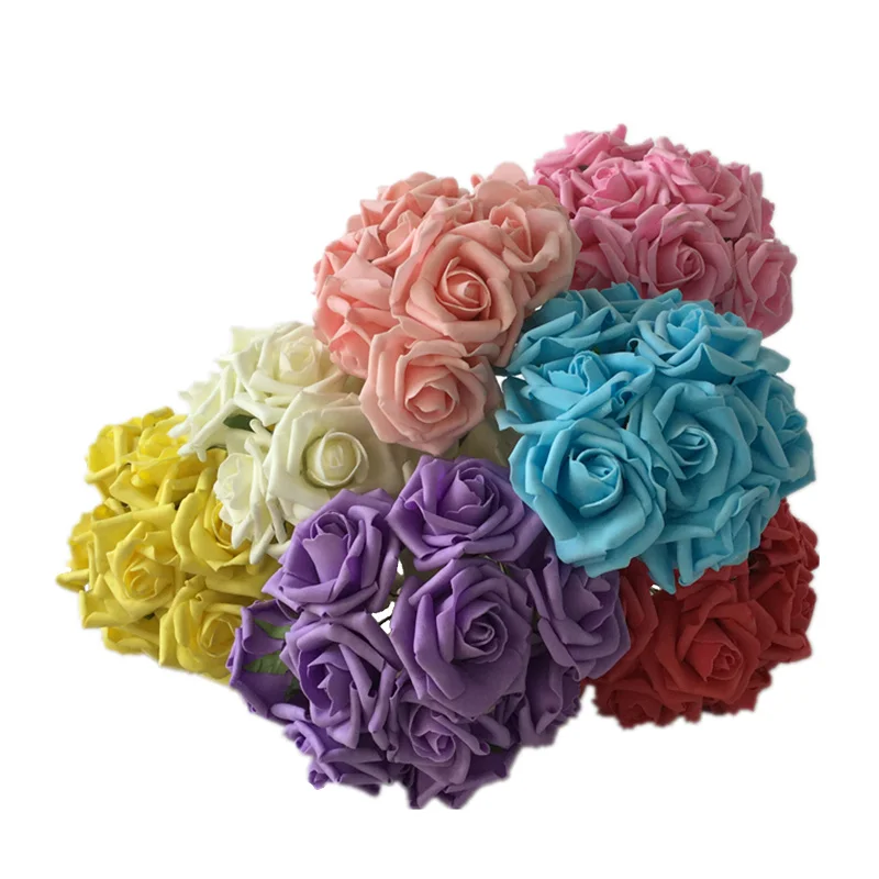 Colourfast Foam Roses Artificial Fake Flowers Wedding Any Party Quality Soft 