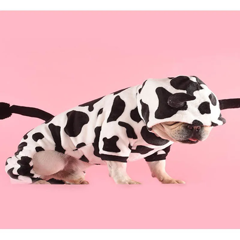 Забавная Одежда для собак Косплей Одежда для маленьких средних собак Французский бульдог фланелевый костюм для щенка теплый Мопс ПЭТ пальто толстовка