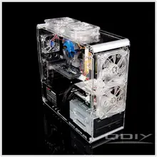 QDIY PC-A006M вертикальный чистый прозрачный акриловый персональный ПК чехол для компьютера