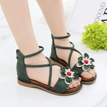 

Children Toddler Kids Baby Girls Summer Flower Design Single Princess Shoe Sandals New