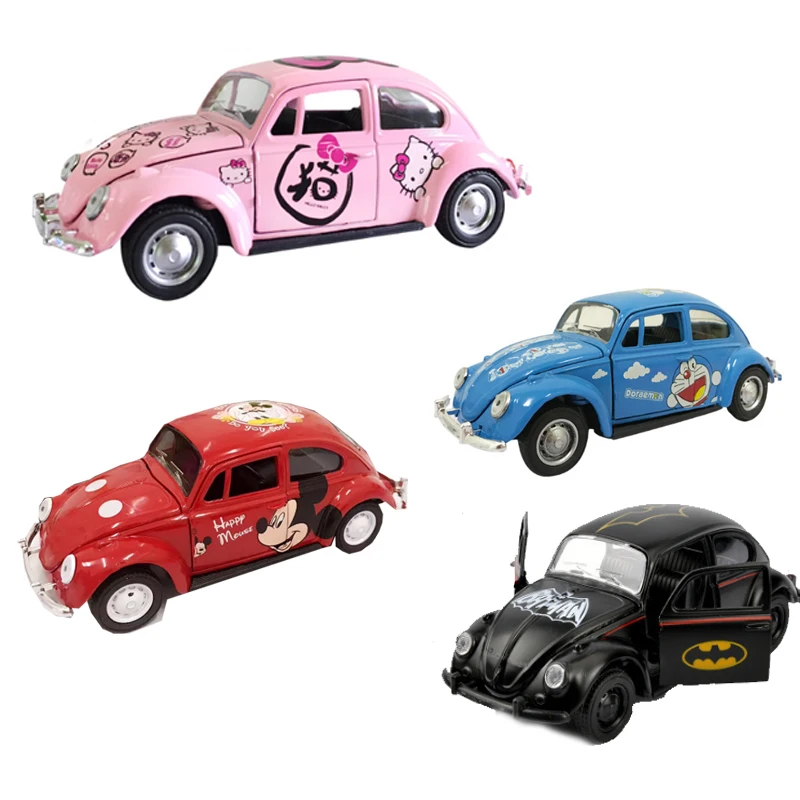 

Batman Mickey Pull back Car Metal Car Toy Openable Simulation Car Alloy Car Model Diecast Present For Children Kids