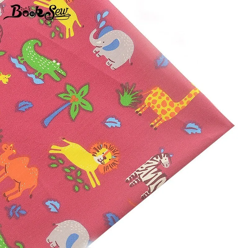Booksew с животным дизайном 100% хлопчатобумажная ткань красные ткани одеяла сделай