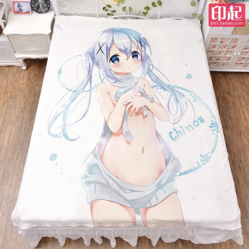 August update Anime это заказ кролика? Hoto Kokoa & Kafuu Chino простыня для молока и фланелевое