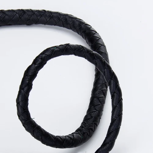 MagiDeal 6ft Braided Leather Whip Bullwhip Shepherd Costume Prop with Wood Handle Durable Heavy Duty Strong