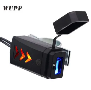 

WUPP Waterproof Dust-proof 5V Adaptateur 2.1A DC 12-24V Moto USB Charger with Switch for Phone/GPS Power Supply Port Socket