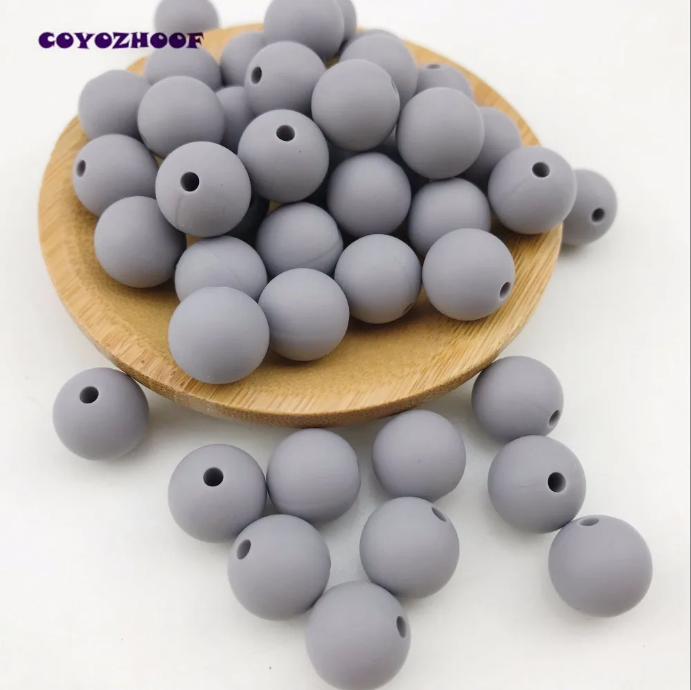 Baby Teether 10pcs Linght Grey BPA Free Teething Accessories Food Grade Jewelry DIY Pacifier Clip Bracelet Chewing Toy | Украшения и