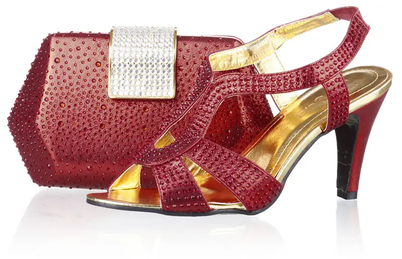 Free Shipping Italian Shoes And Bags To Match For Women With Stone Mg 8726 8749 8728