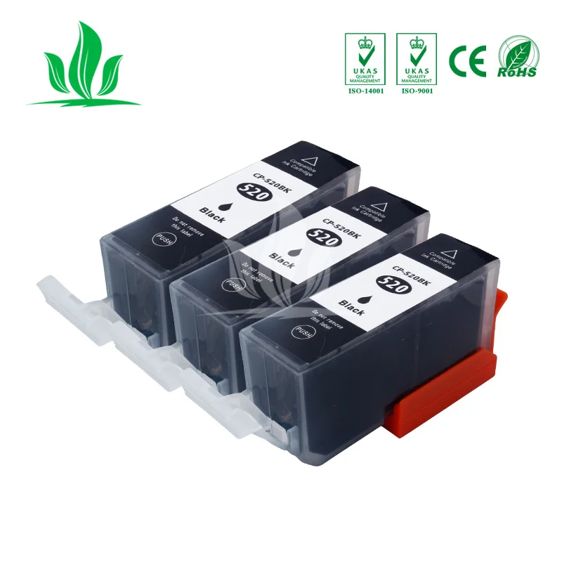 3BK 520XL совместимый canon 520 переработанного чернильного картриджа для pgi520 PIXMA MP540 MP545