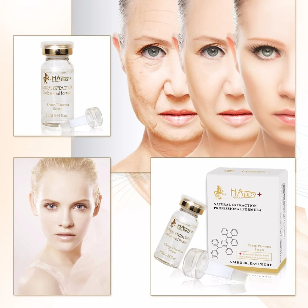 9PCS QBEKA Beauty Product Pure Sheep Placenta Essence Face Care Serum
