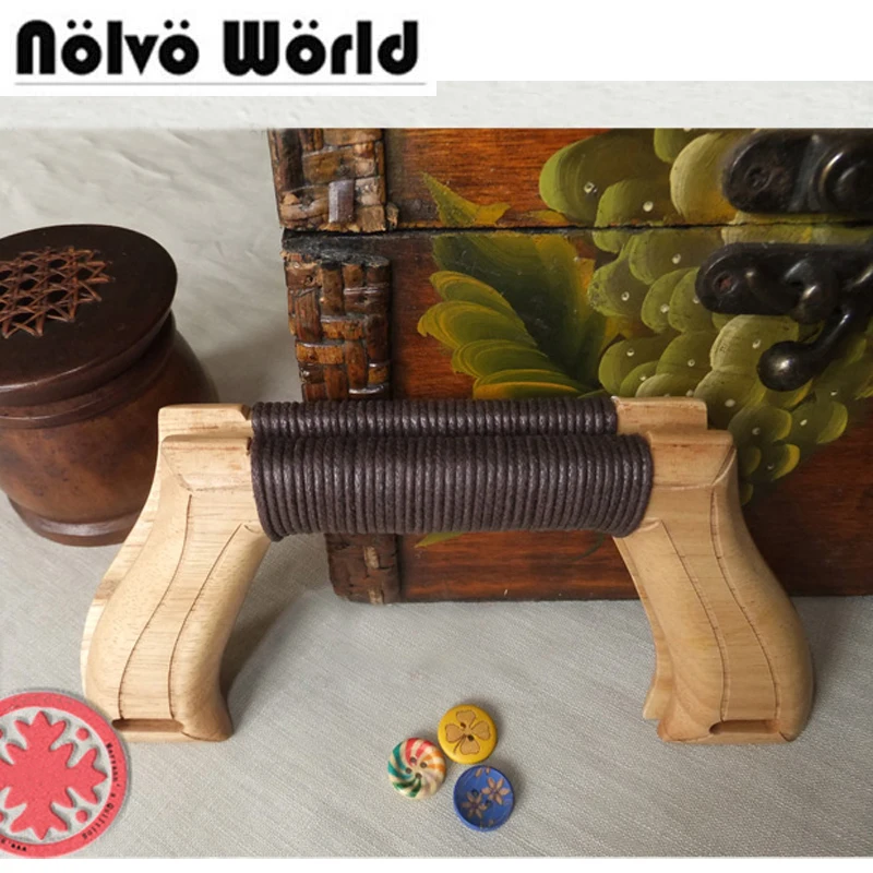 Buy 2 Pairs=4 Pieces,2 Colors Wooden bag handle,18.5cm