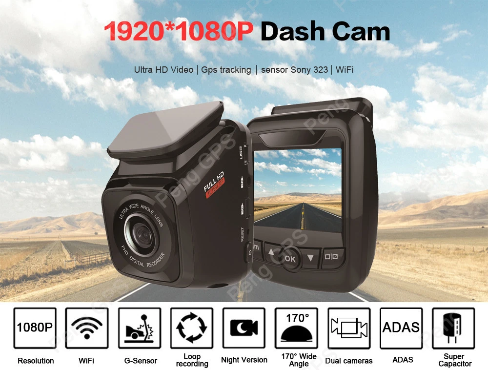 

ADAS Mini Car DVR Camera HD1080P Auto Digital Video Recorder Dash Cam automatic cam DVR G-Sensor Night vision camera Dual Lens