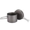 TOAKS-Juego de ollas ultraligeras de titanio con mango plegable, utensilios de cocina al aire libre para acampar, 1300ML ► Foto 3/6