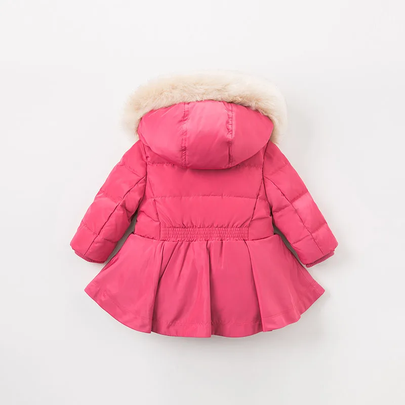  DB8954 dave bella baby girls winter Down jacket children 90% white duck down outerwear fashion navy