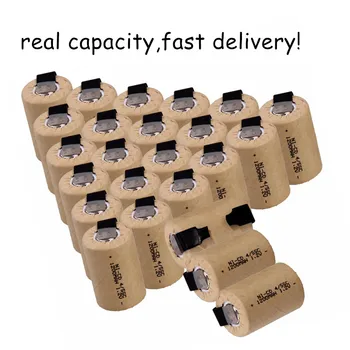 

24 pcs 4/5SC battery 1.2V batteries for power tools 1200mah nicd 3.3cm*2.2cm for power tools electric screwdriver drill