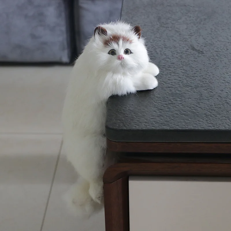 

Simulation Cat Beautiful TV Hanging Cat Home Accessories Birthday Gift Fur Crafts Gifts Home Decoration Accessories Modern Home