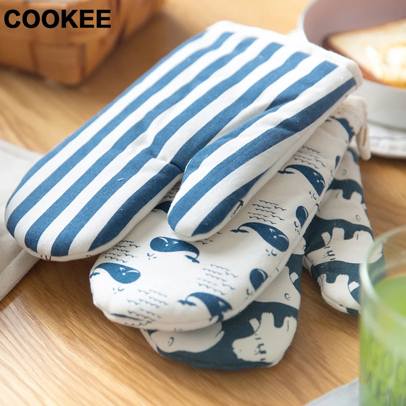 1Pcs Cute Kitchen Cooking Microwave Oven Mitt Insulated Non slip Glove Thickening High