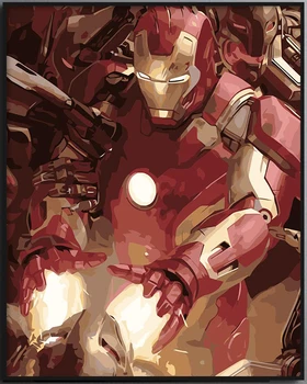 

Abstract Framed Iron man Oil Paint DIY Painting By Numbers Coloring By Numbers Colorful garden Home Decoration 40*50cm
