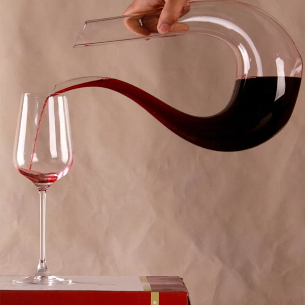 1500 мл ручной работы стеклянный Декантер для красного вина Кристалл Шампанское бренди воды бутылки вина кувшин аэратор Pourer домашний бар питьевой инструмент