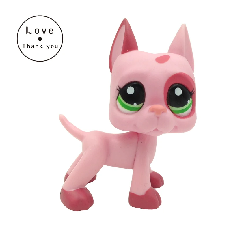 

pet shop toys GREAT DANE #2598 pink dog red eyes