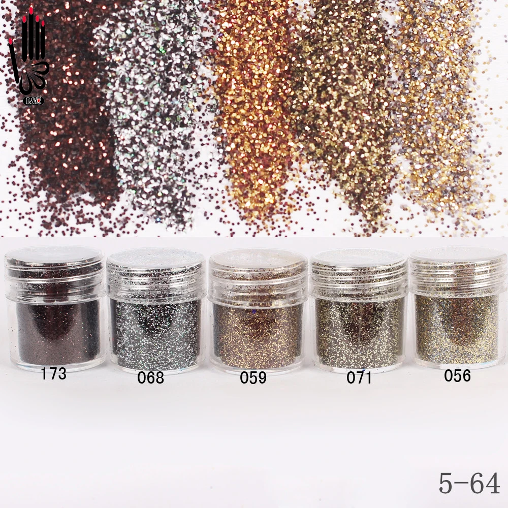 

1 Jar/Box 10ml Nail Art Mix 5 Coffee Colors Nail Glitter Fine Powder For Nail Art Decoration Optional 300 Colors 5-64