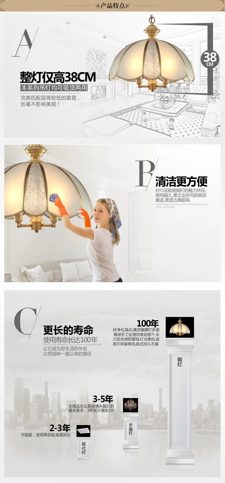 Ac90 260v Messing Koperen Hanglamp Glas Lampenkap Binnenverlichting Hanglamp E27 Loft Bar Eetkamer Brons Koper Hanger E27 Loft Pendant Lamppendant Lamp E27 Aliexpress