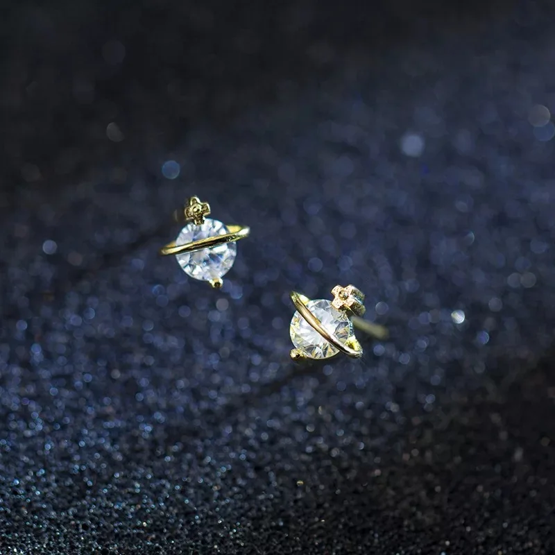 Серьги из стерлингового серебра 925 пробы, простые циркониевые заклепки в виде звезд, милые золотые серебряные серьги-гвоздики, женские серебряные ювелирные изделия для ушей