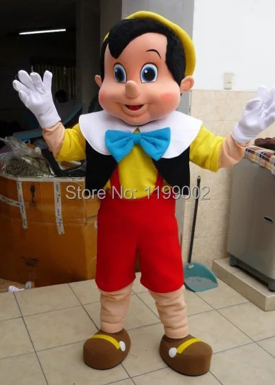 

High quality Pinocchio Mascot Costume, Adult Halloween Fancy Dress Cartoon Character Outfit Suit, Free Shipping