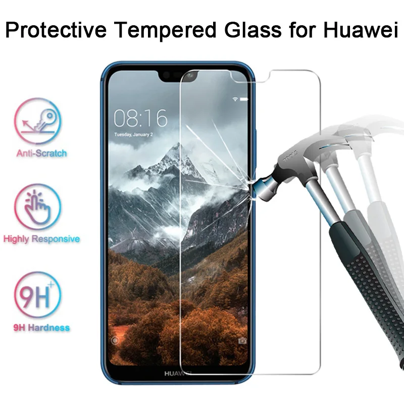 mobile protector Tempered Glass on Huawei P20 Pro P 20 Lite Screen Protector for Huawei P8 Lite 2017 Protective Glass for P9 P10 Light 2017 phone screen cover