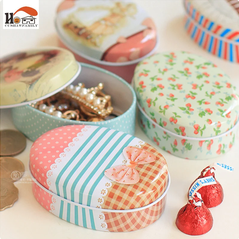 Image 1 pcs creative mini European style small house candy storage box wedding favor tin box zakka cable organizer container household