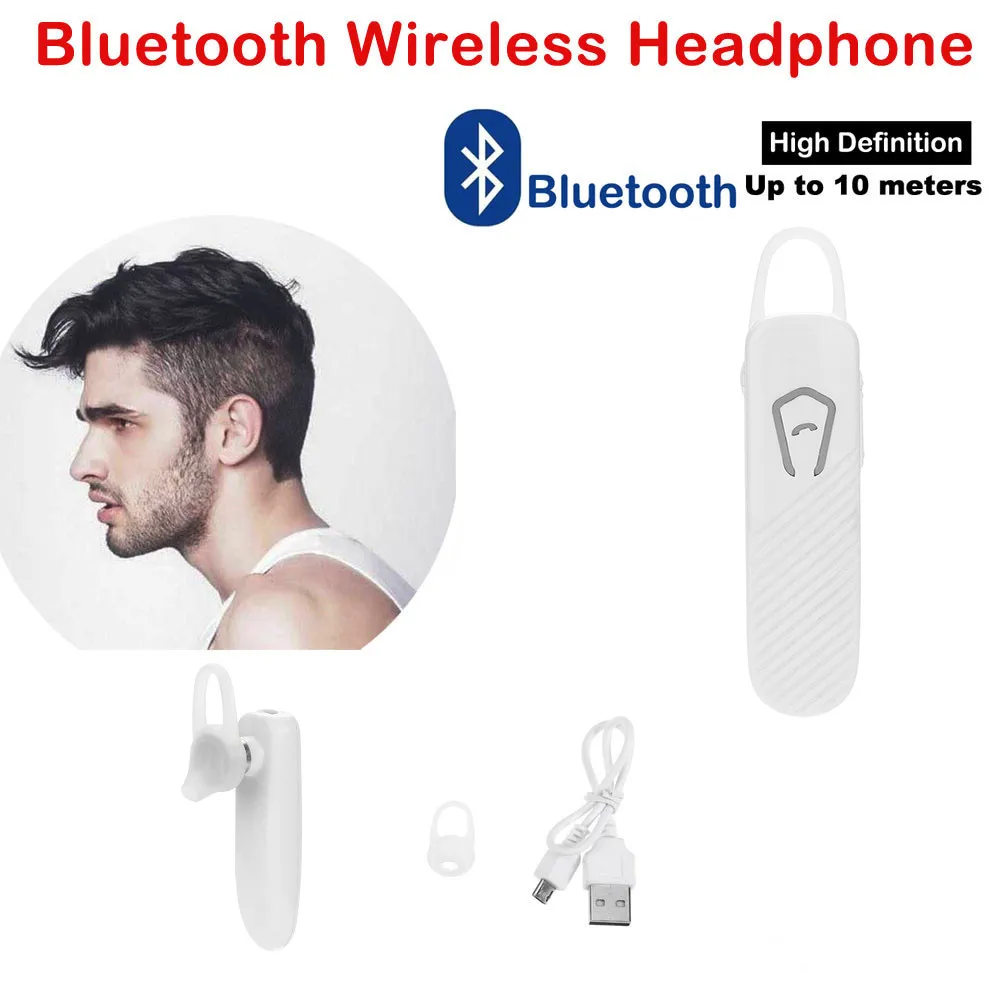 Bluetooth беспроводная гарнитура наушники с микрофоном для iPhone встроенный микрофон