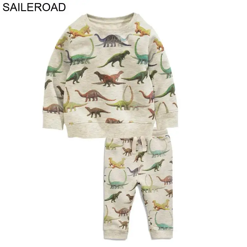 SAILEROAD 2-7Years القديمة ديناصور الأطفال الاطفال مجموعة ملابس الربيع القطن قميص و السراويل الفتيان الفتيات طويلة الأكمام الملابس الدعاوى SAILEROAD 2-7Years القديمة ديناصور الأطفال الاطفال مجموعة ملابس الربيع القطن قميص و السراويل الفتيان الفتيات طويلة الأكمام الملابس الدعاوى