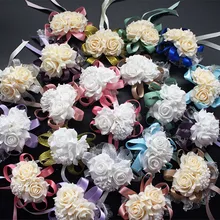 Wedding decoration mariage rose Wrist Corsages Hand Flower silk Lace PE Foam Artificial Brides Bridesmaid wrist flower christmas Wedding decoration mariage rose Wrist Corsages Hand Flower silk Lace PE Foam Artificial Brides Bridesmaid wrist flower christmas